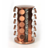 Elegant Rose Gold Stainless Steel & Glass Rotating Seasoning Container - Julia M LifeStyles