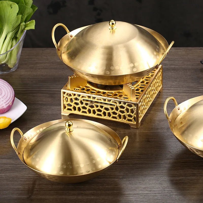 Single Person Eco-Friendly Copper Hotpot with Solid Alcohol Furnace - Julia M LifeStyles