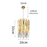 Small Round Gold Crystal LED Chandelier - Julia M LifeStyles
