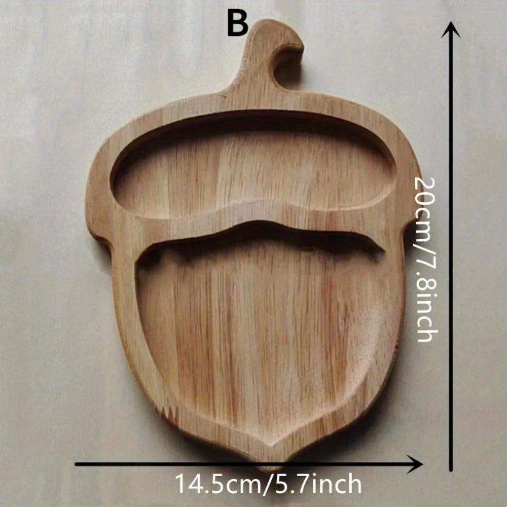 Squirrel Wooden Snack Tray with Nut Container 🐿️ - Julia M LifeStyles