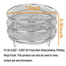 Stainless Steel Air Fryer Accessory Set with Three Stackable Racks and 10-Inch Liners - Julia M LifeStyles