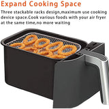 Stainless Steel Air Fryer Accessory Set with Three Stackable Racks and 10-Inch Liners - Julia M LifeStyles