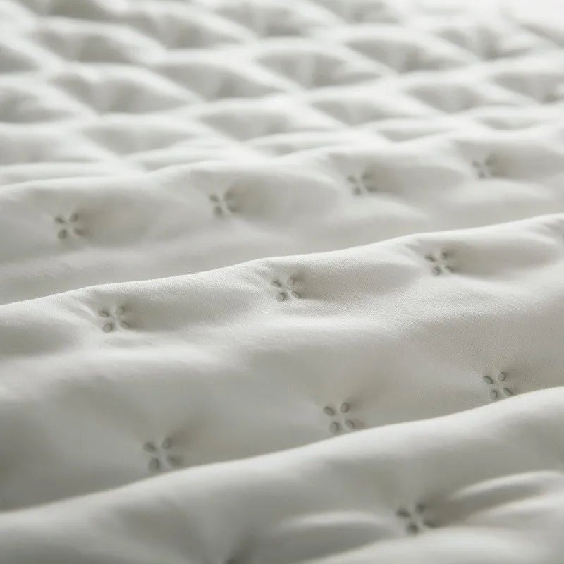 Stitch Taupe Reversible Quilt Set with Pillow Shams - Ultra Soft Microfiber - Julia M LifeStyles