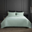 Stitch Taupe Reversible Quilt Set with Pillow Shams - Ultra Soft Microfiber - Julia M LifeStyles
