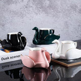 Swan Luxury Porcelain Coffee Cup and Saucer Set - 110ml - Julia M LifeStyles