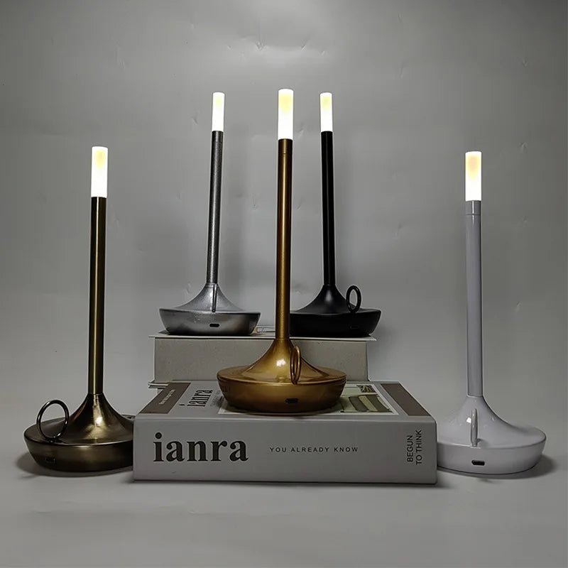 Table lamp for bedroom Rechargeable Wireless touch lamp Camping candle Creative lamp rechargeable USB-C desk lamp - Julia M LifeStyles