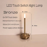 Table lamp for bedroom Rechargeable Wireless touch lamp Camping candle Creative lamp rechargeable USB-C desk lamp - Julia M LifeStyles