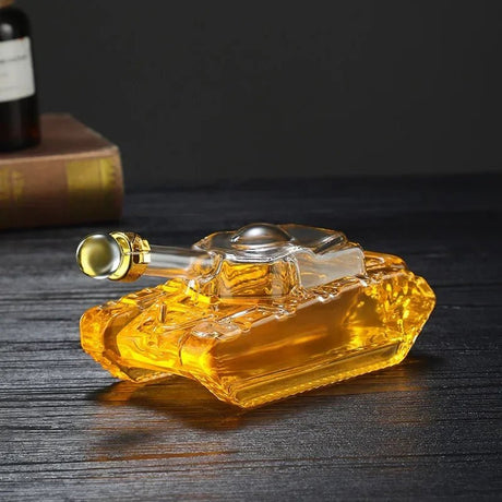 Tank Shaped Lead-Free Glass Whiskey Decanter – 500ML/1000ML - Julia M LifeStyles