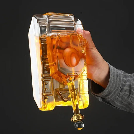 Tank Shaped Lead-Free Glass Whiskey Decanter – 500ML/1000ML - Julia M LifeStyles