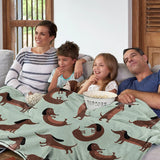 The Dachshund Pose Blanket Printed Throw Blanket Plush Fluffy Flannel Fleece Blanket Soft Throws for Sofa Couch and Bed - Julia M LifeStyles