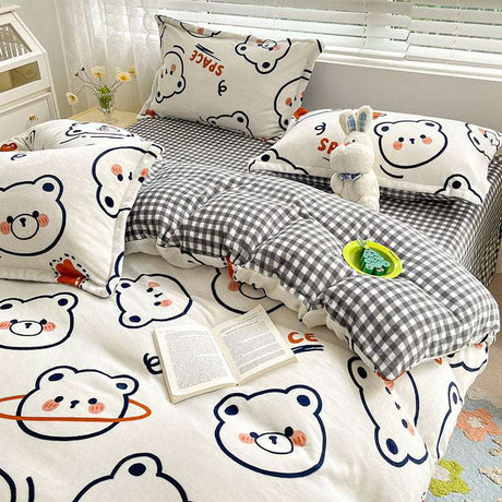 Thickened Winter Milk Velvet Bedding Set - Julia M LifeStyles