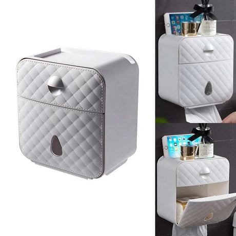 Toilet Roll Holder Waterproof Paper Towel Holder Wall Mounted Wc Roll Paper Stand Case Tube Storage Box Bathroom Accessories Toilet Roll Holder Waterproof Paper Towel Holder Wall Mounted Wc Roll Paper Stand Case Tube Storage Box Bathroom Accessories 3256804658527421-White 44