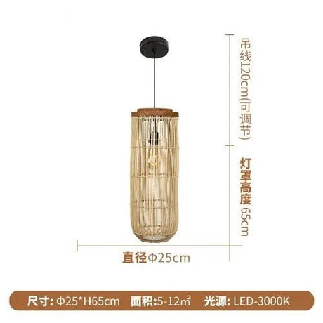 Vintage Rattan Pendant Lamp - Wabi-Sabi LED Chandelier - Julia M LifeStyles