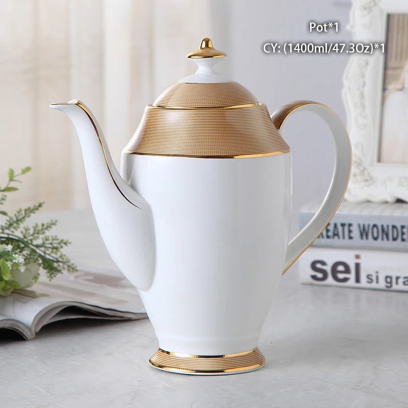 Vintage Bone China Tea Pot British Ceramic Teapot Europe Porcelain Coffee Pot Cafe Drinkware Advanced Teaware Drop Shipping - Julia M LifeStyles