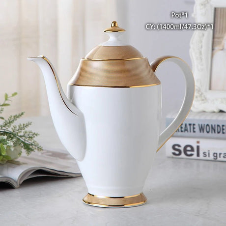 Vintage Bone China Tea Pot British Ceramic Teapot Europe Porcelain Coffee Pot Cafe Drinkware Advanced Teaware Drop Shipping - Julia M LifeStyles