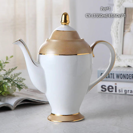 Vintage Bone China Tea Pot British Ceramic Teapot Europe Porcelain Coffee Pot Cafe Drinkware Advanced Teaware Drop Shipping - Julia M LifeStyles