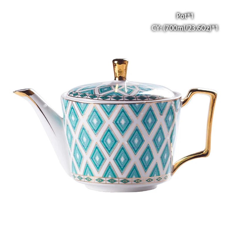 Vintage Bone China Tea Pot British Ceramic Teapot Europe Porcelain Coffee Pot Cafe Drinkware Advanced Teaware Drop Shipping - Julia M LifeStyles
