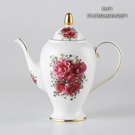 Vintage Bone China Tea Pot British Ceramic Teapot Europe Porcelain Coffee Pot Cafe Drinkware Advanced Teaware Drop Shipping - Julia M LifeStyles