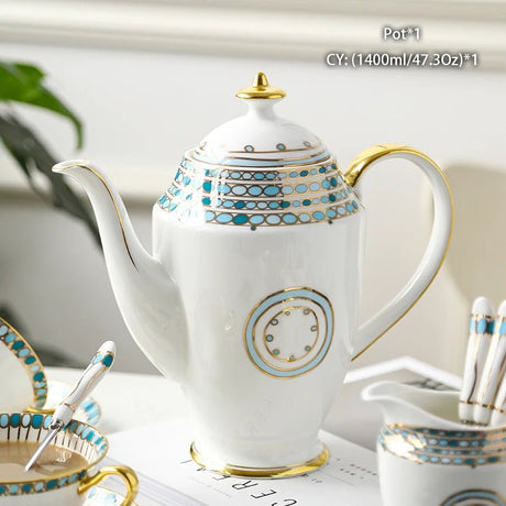 Vintage Bone China Tea Pot British Ceramic Teapot Europe Porcelain Coffee Pot Cafe Drinkware Advanced Teaware Drop Shipping - Julia M LifeStyles