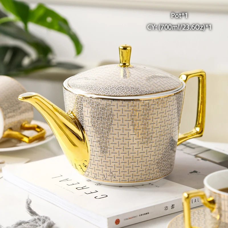Vintage Bone China Tea Pot British Ceramic Teapot Europe Porcelain Coffee Pot Cafe Drinkware Advanced Teaware Drop Shipping - Julia M LifeStyles