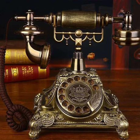 Vintage Resin Rotating Dial Landline Phone - Julia M LifeStyles
