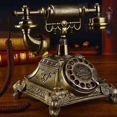 Vintage Resin Rotating Dial Landline Phone - Julia M LifeStyles