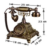 Vintage Resin Rotating Dial Landline Phone Vintage Resin Rotating Dial Landline Phone 32872252361-Red decor 129