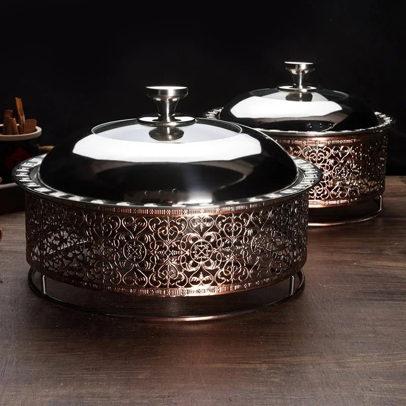 Vintage Stainless Steel Alcohol Heating Pot - Creative Insulation Furnace - Julia M LifeStyles