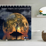 Waterproof Shower Curtain Sets with Rugs Moonlight Sea Scenery Bath Rug and Mats with Hooks Toilet Seat Cover Bathroom Decor Waterproof Shower Curtain Sets with Rugs Moonlight Sea Scenery Bath Rug and Mats with Hooks Toilet Seat Cover Bathroom Decor 3256803882512104-1-3PCS mat Moonlight shower curtain set with rugs sea scenery 39