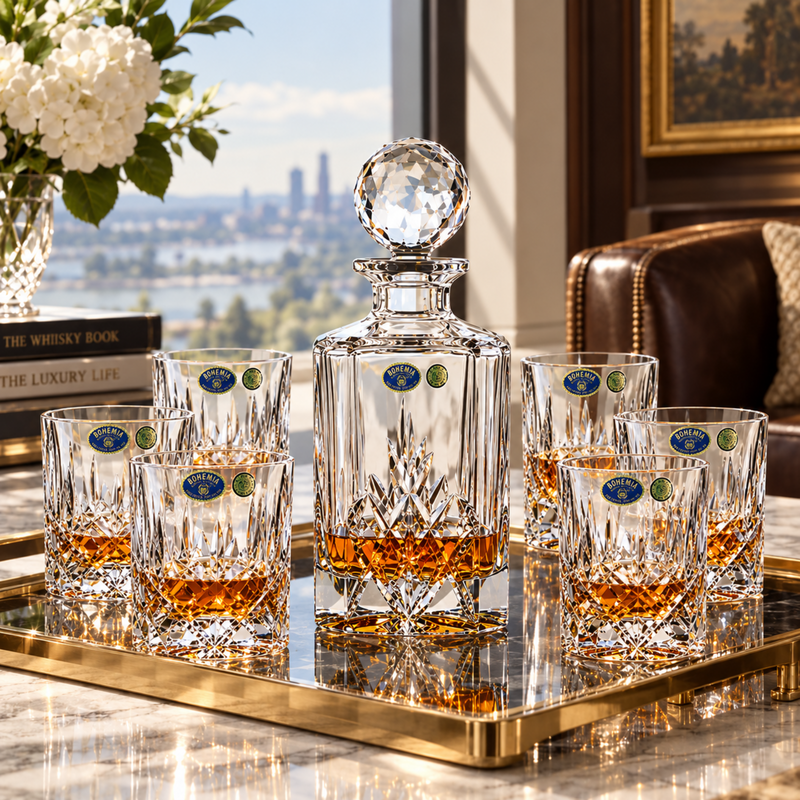 Bohemia Czech Crystal Barware Collection