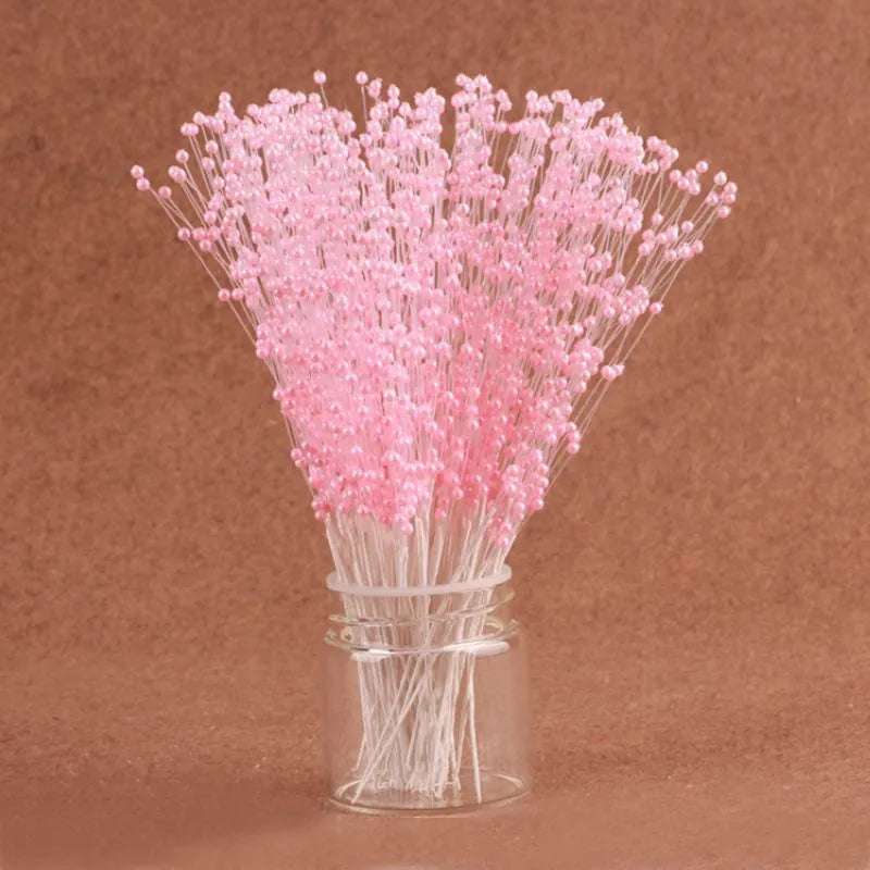 White Pearl Beaded Flower Stems - Julia M LifeStyles
