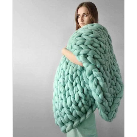 Chunky Merino Wool Blanket