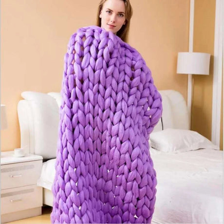 Chunky Merino Wool Blanket
