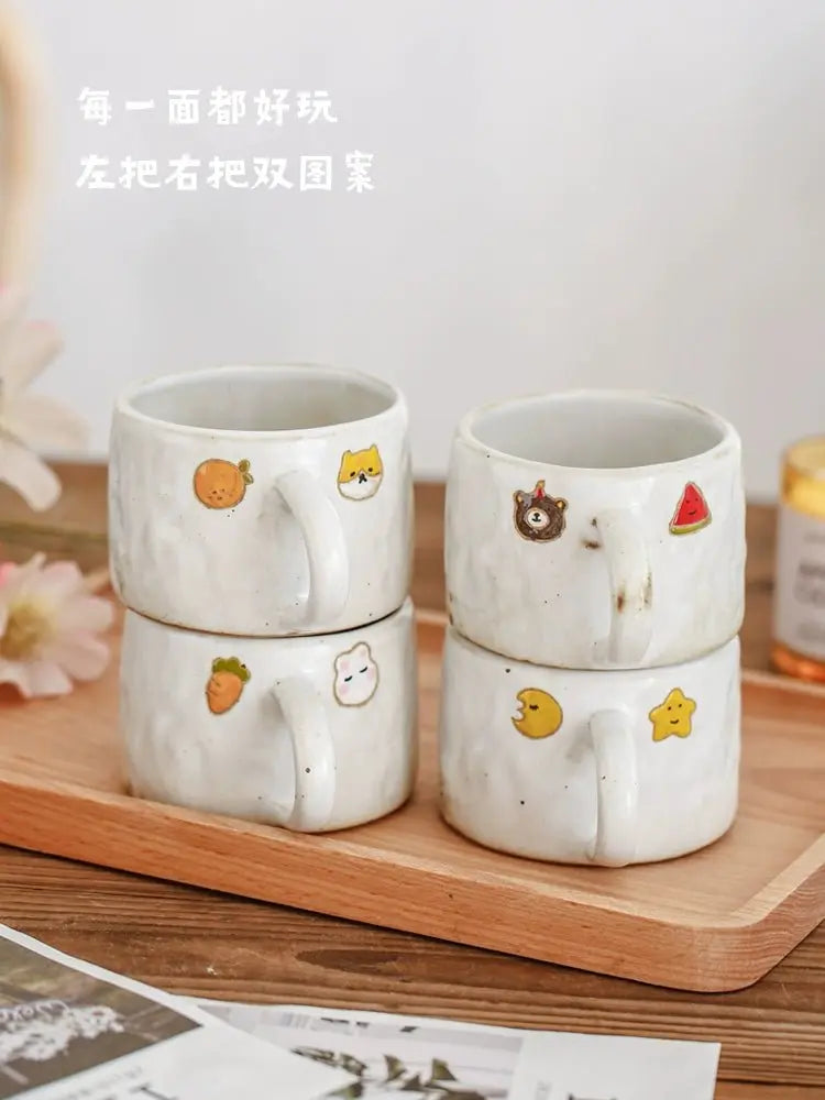 Handmade Retro Japanese Stoneware Heart Mug - Julia M LifeStyles