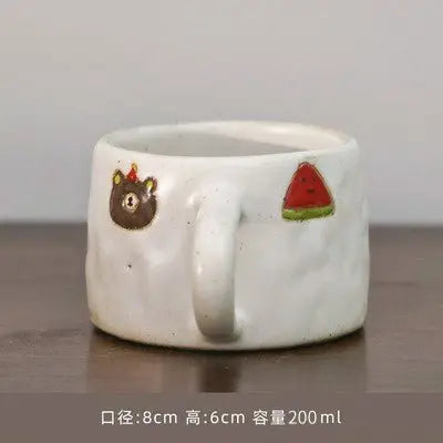 Handmade Retro Japanese Stoneware Heart Mug - Julia M LifeStyles