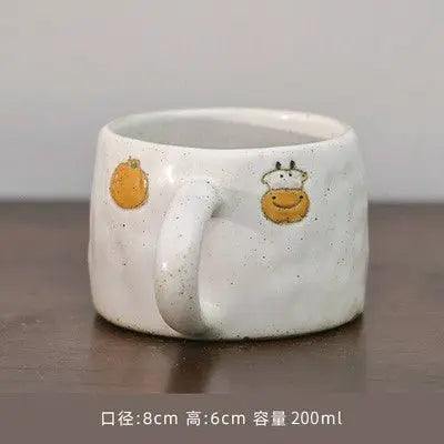 Handmade Retro Japanese Stoneware Heart Mug - Julia M LifeStyles