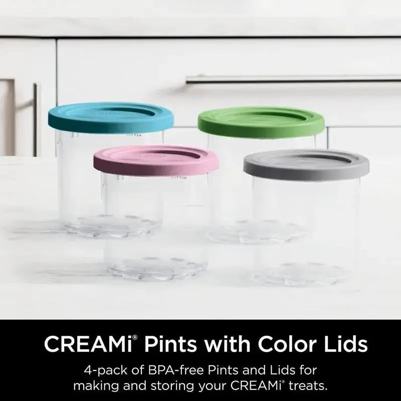 Ice Cream Pint Jars Set with Sealing Lids  Julia M Home & Kitchen   
