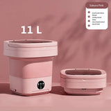 Portable Spin Dryer Bucket Washer: Big Capacity for Travel & Home  Julia M Home & Kitchen Pink 11L blue light us 