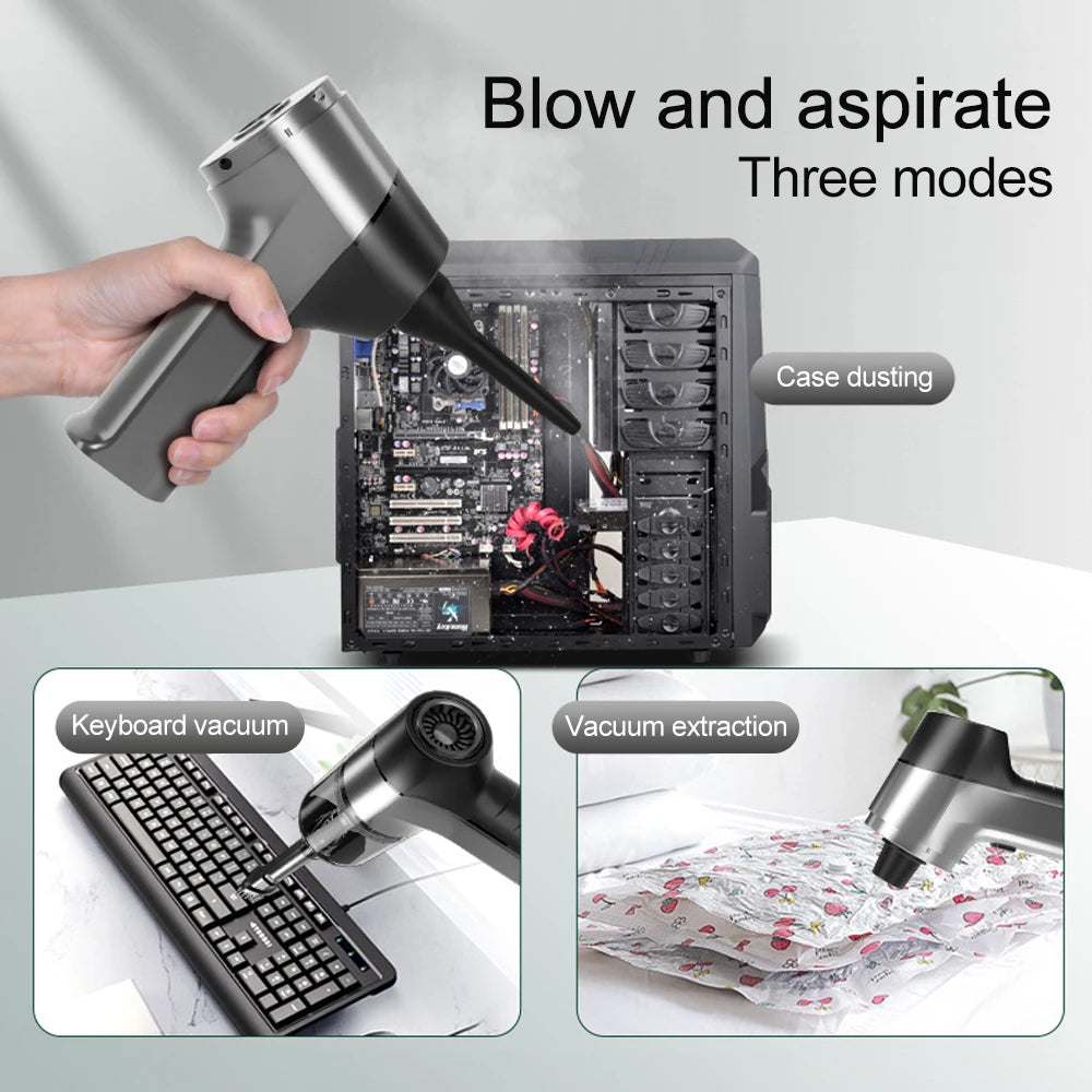 4-in-1 Wireless Car Vacuum Cleaner with Strong 10rpm Suction