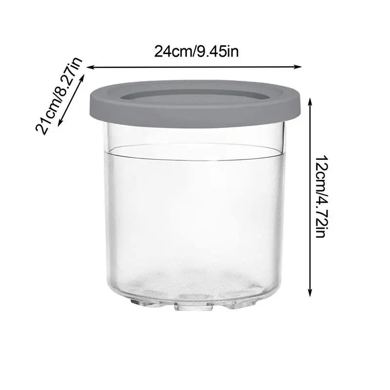 Ice Cream Pint Jars Set with Sealing Lids  Julia M Home & Kitchen   