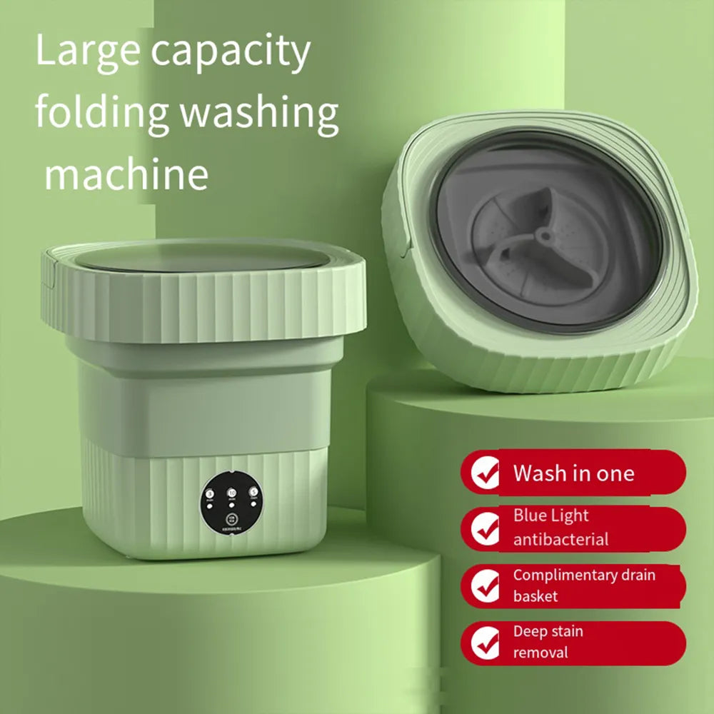 Portable Spin Dryer Bucket Washer: Big Capacity for Travel & Home  Julia M Home & Kitchen Green 6L blue light us 